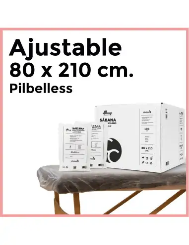 80x210 cm Pilbelless Disposable Adjustable Sheet | Pack of 100 units