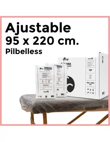 Drap jetable adaptable 95 X 220 cm Pilbelles / Pack avec 100 unités