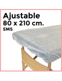 Sábana Desechable Ajustable 80x210 cm SMS| Pack con 100 Uds.