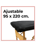 Sábana Desechable Ajustable Negra 95x220 cm Pilbelless | Pack con 100 Uds.
