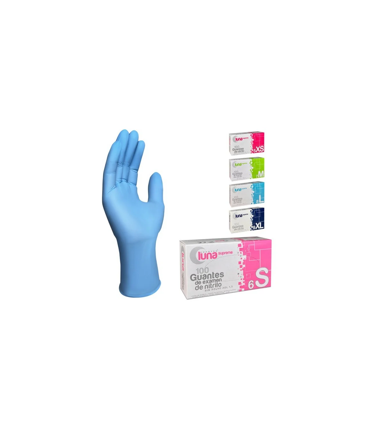 Guantes de Nitrilo Antivírico Azul 3,5g | Pack con 100 Uds.