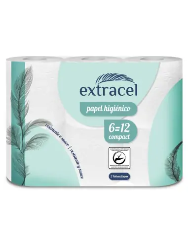 Extracel Compact Toilet Paper | Pack of 6 rolls