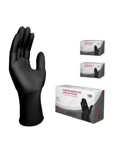 5.5 g White Latex Powder-Free Gloves | Pack of 100 units