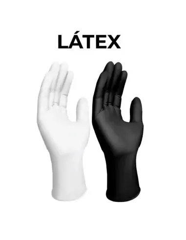 5.5 g White Latex Powder-Free Gloves | Pack of 100 units