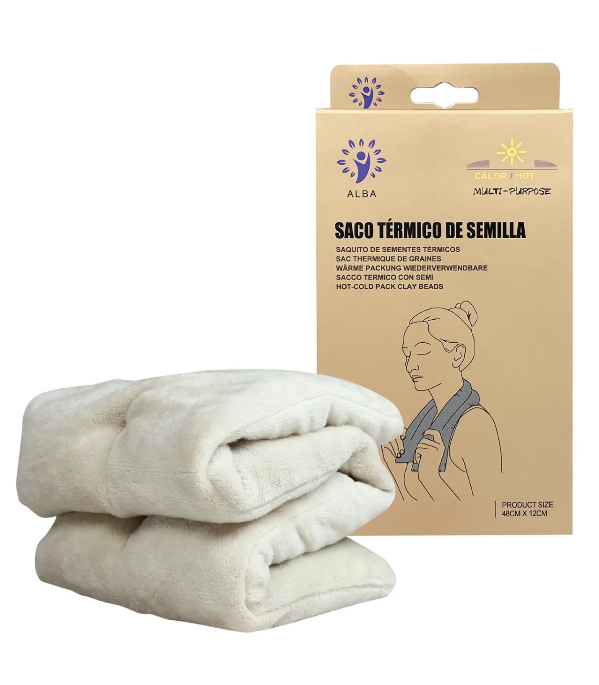 Saco térmico de semillas Frío y Calor I 48 x 12 cm