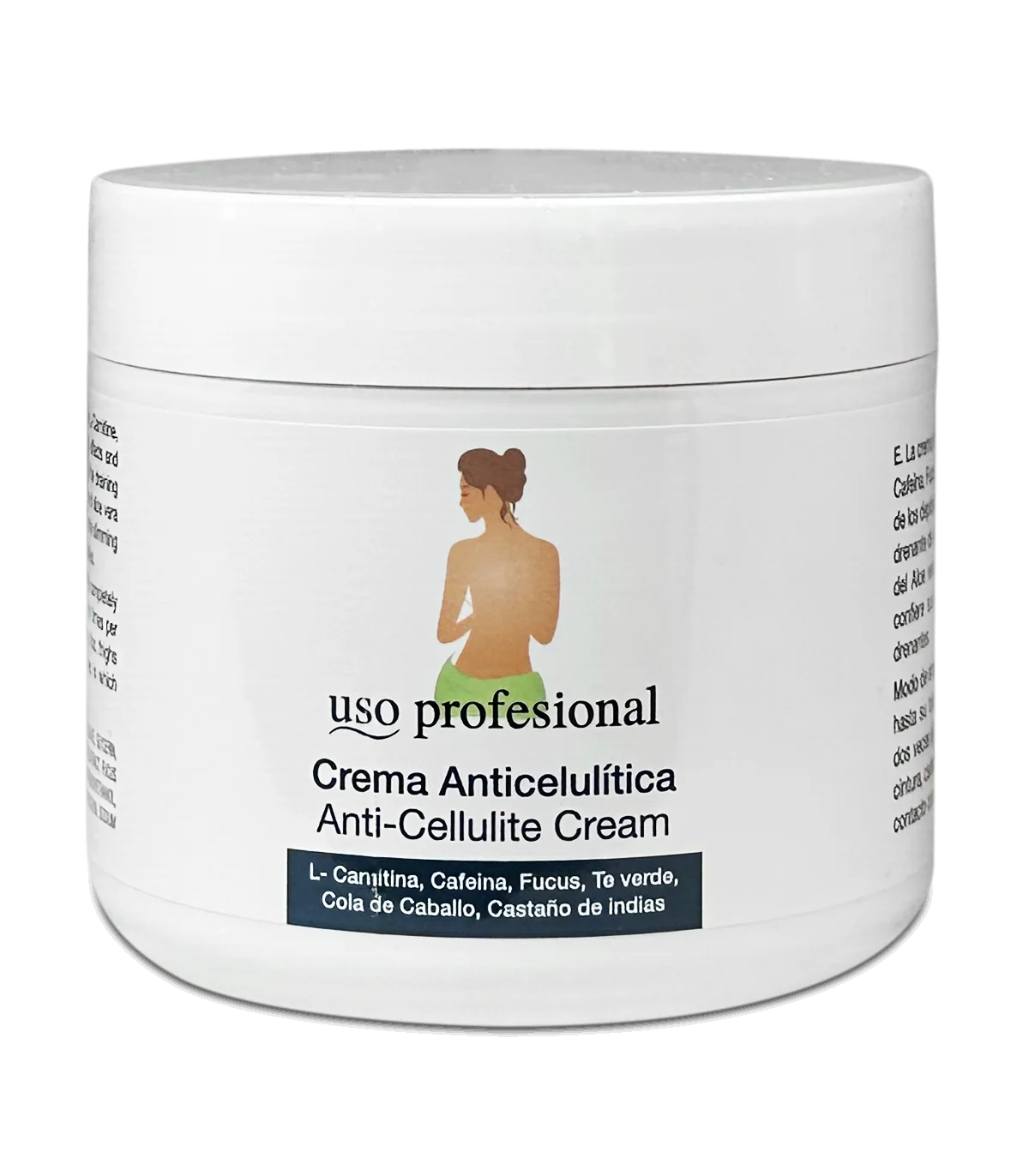 Crema Anticelulítica con Cafeina, Focus y Té verde 500 mL