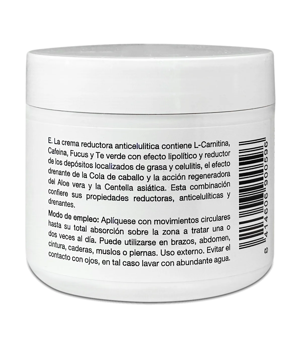 Crema Anticelulítica con Cafeina, Focus y Té verde 500 mL