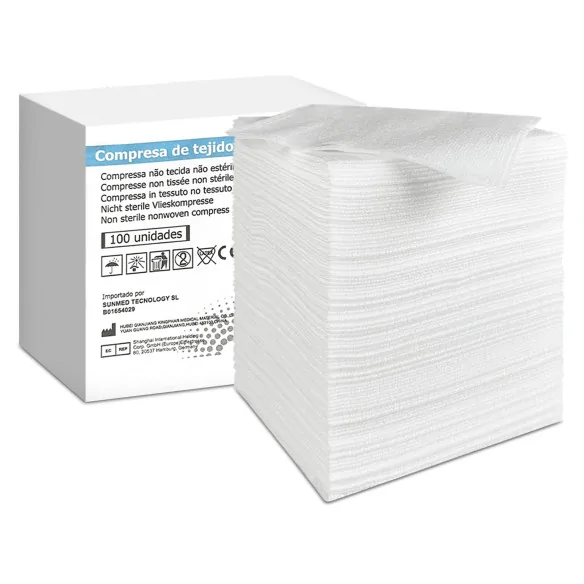 Gasas No Estériles 10x10 cm | Pack con 100 Uds.