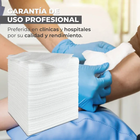Gasas No Estériles 10x10 cm | Pack con 100 Uds.