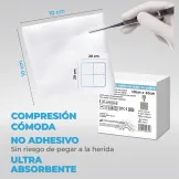 Gasas No Estériles 10x10 cm | Pack con 100 Uds.