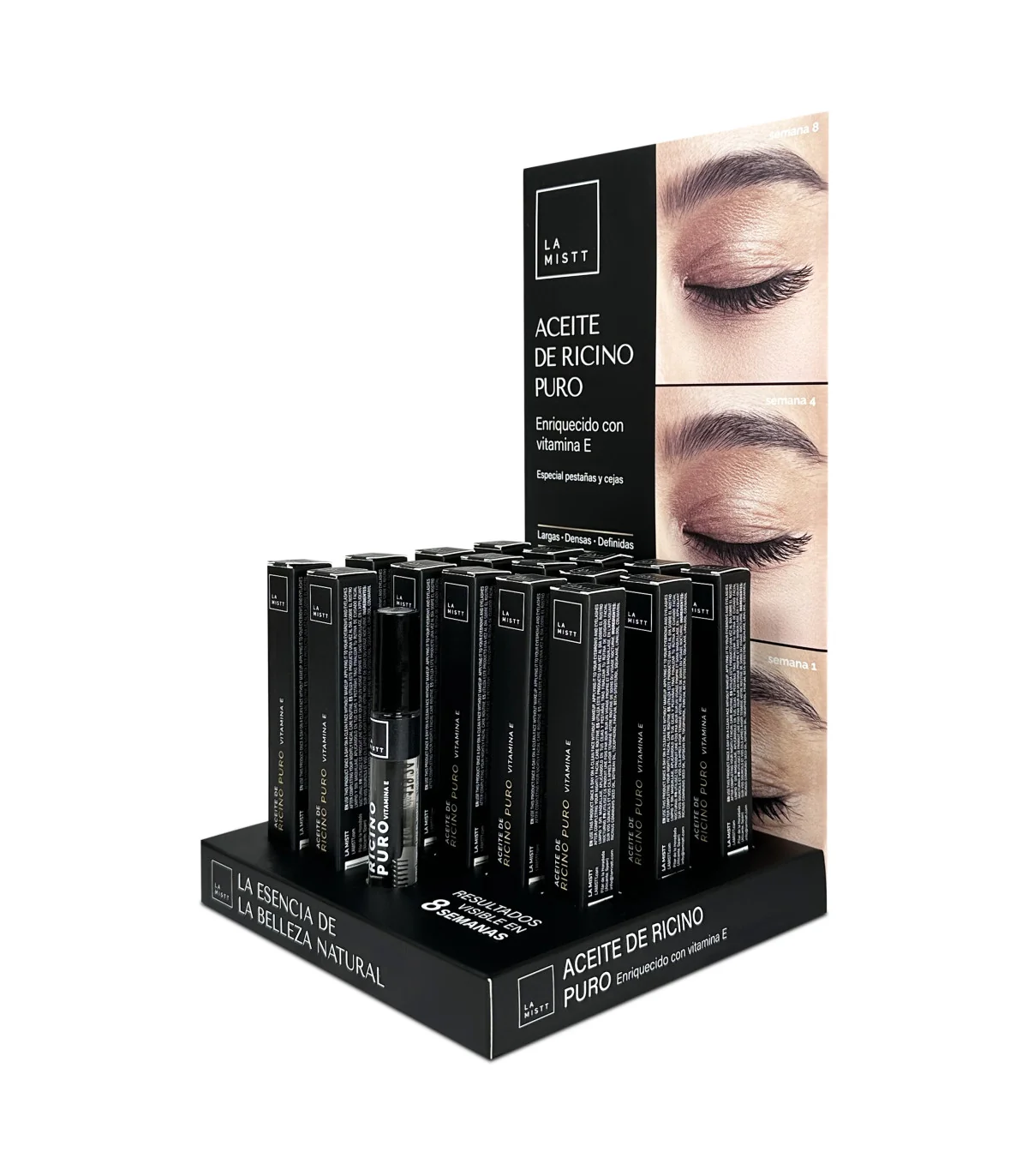 Aceite de Ricino Puro, Pestañas Largas, Densas y Definidas
