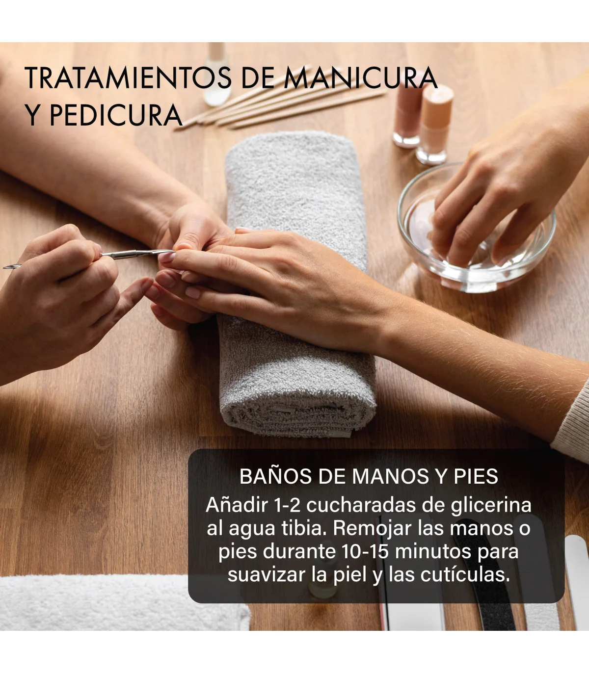 tratamiento de pedicura y manicura