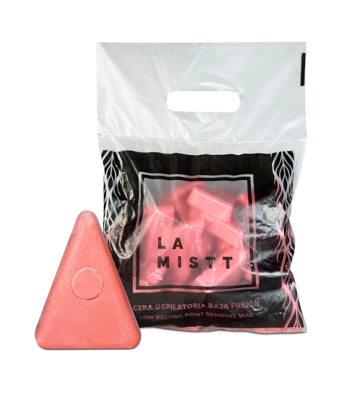 cera en pastillas color rosa