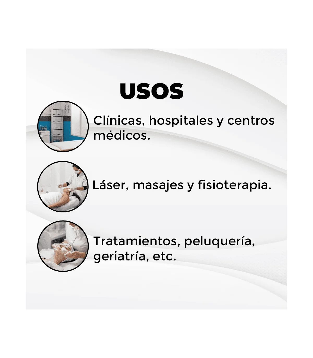 usos sabanas desechables camilla