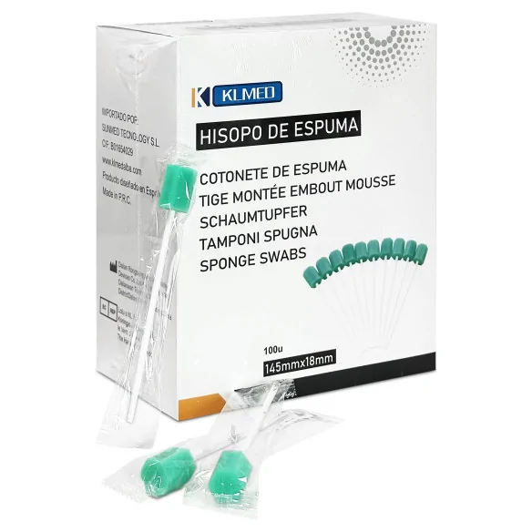 Hisopos Bucales Estériles 14,5 cm x 1,8 cm | Pack con 100 Uds.
