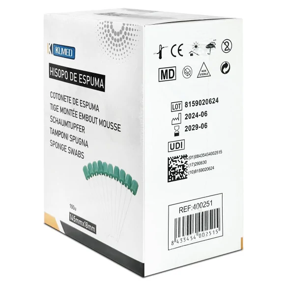 Hisopos Bucales Estériles 14,5 cm x 1,8 cm | Pack con 100 Uds.