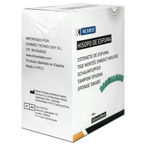 Hisopos Bucales Estériles 14,5 cm x 1,8 cm | Pack con 100 Uds.