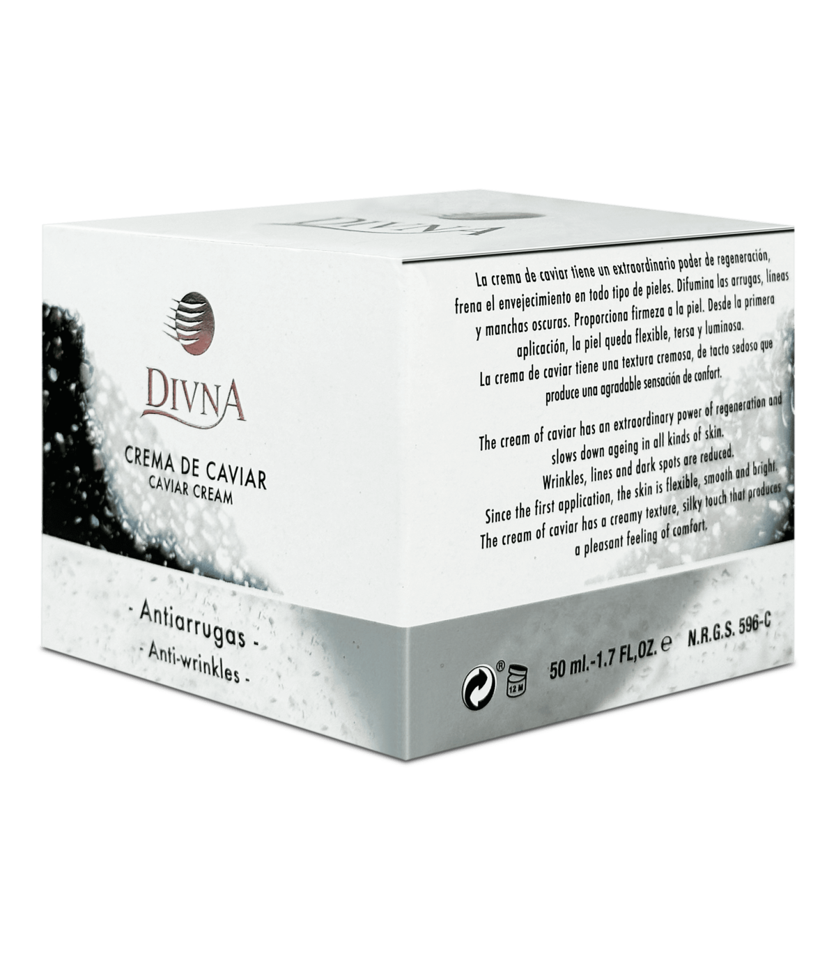 Crema Antiarrugas de caviar, para todo tipo de piel, reestructura la piel