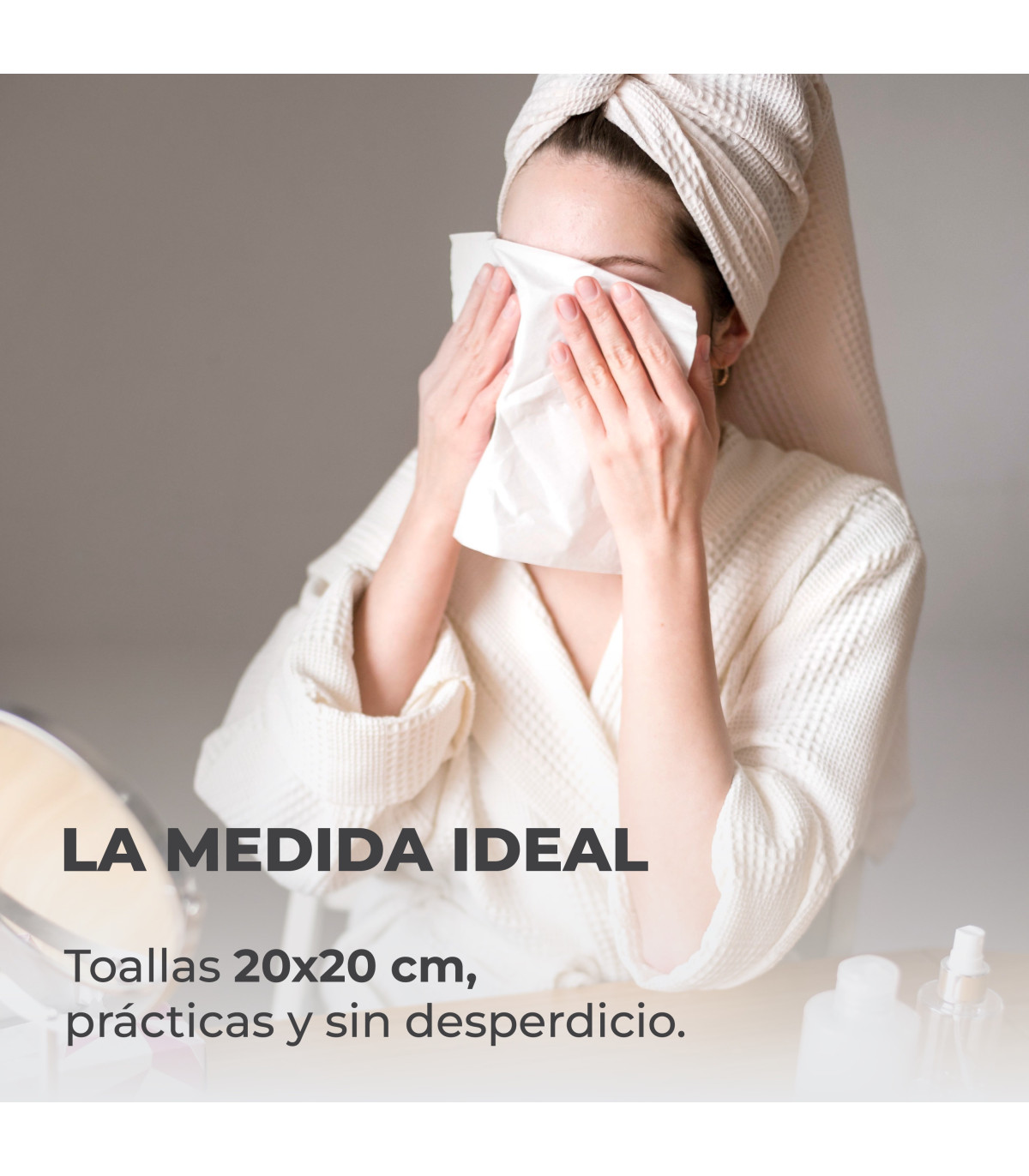 toalla facial desechable medida facial