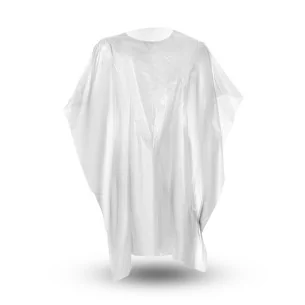 Cape de coiffeur jetable en polyéthylène / pack avec 50 unités