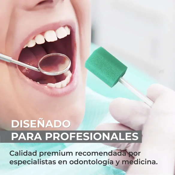 Hisopos Bucales Estériles 14,5 cm x 1,8 cm | Pack con 100 Uds.