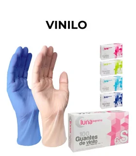 Guantes Vinilo Antivírico Sin Polvo | Pack de 100 Uds.