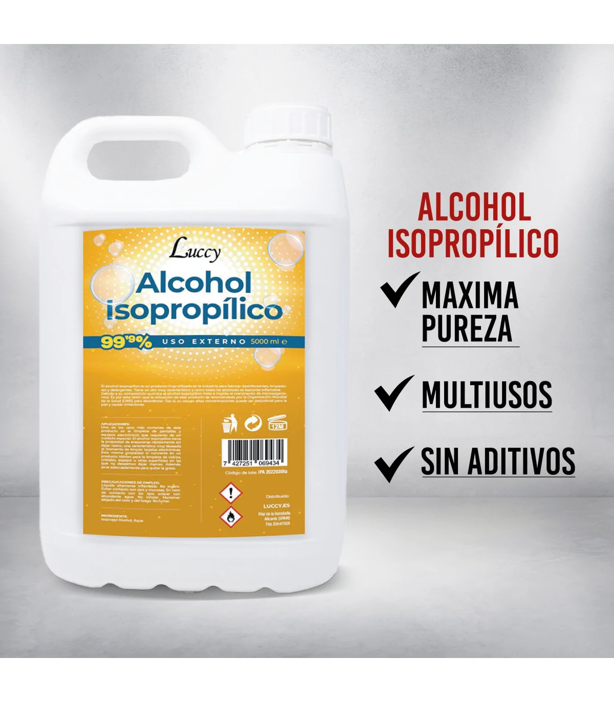 alcohol isopropilico caracteristicas