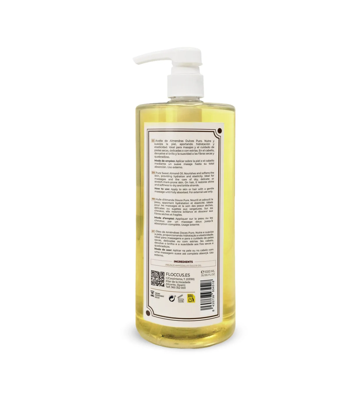 aceite de masaje de almendras puro, componentes