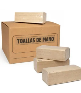 Toallas Papel Secamanos ZigZag Naturales | Pack con 3000 Uds