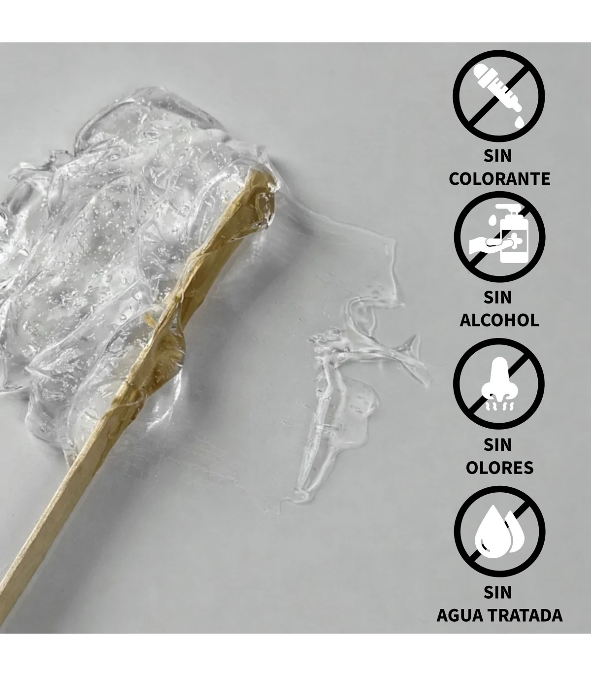 sin olores, sin alcohol, colorante, sin agua tratado