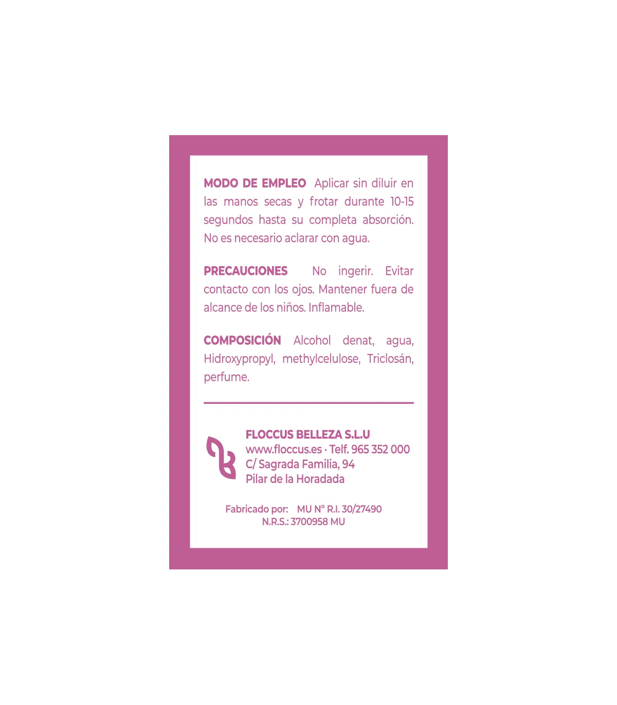 011 Gel Hidroalcohólico Monodosis 1 mL PILBELLES