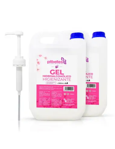 5L Pilbelles Hydroalcoholic Gel Pack of 2 Bottles + Dosing Valve