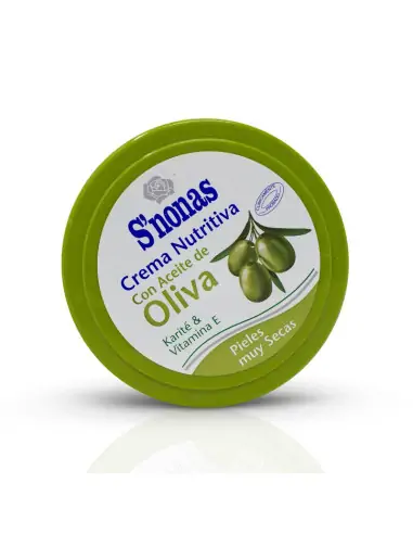 Crème nourrissante à l'huile d'olive avec karité et vitamine (E) 200 mL S'nonas