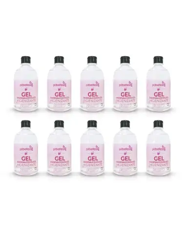 5L Hydroalcoholic hand sanitising gel l 10 bottles of 500 mL