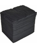 Toallas Negras Desechables de Spunlace 40x80 cm 60 g | Pack con 100 Uds.